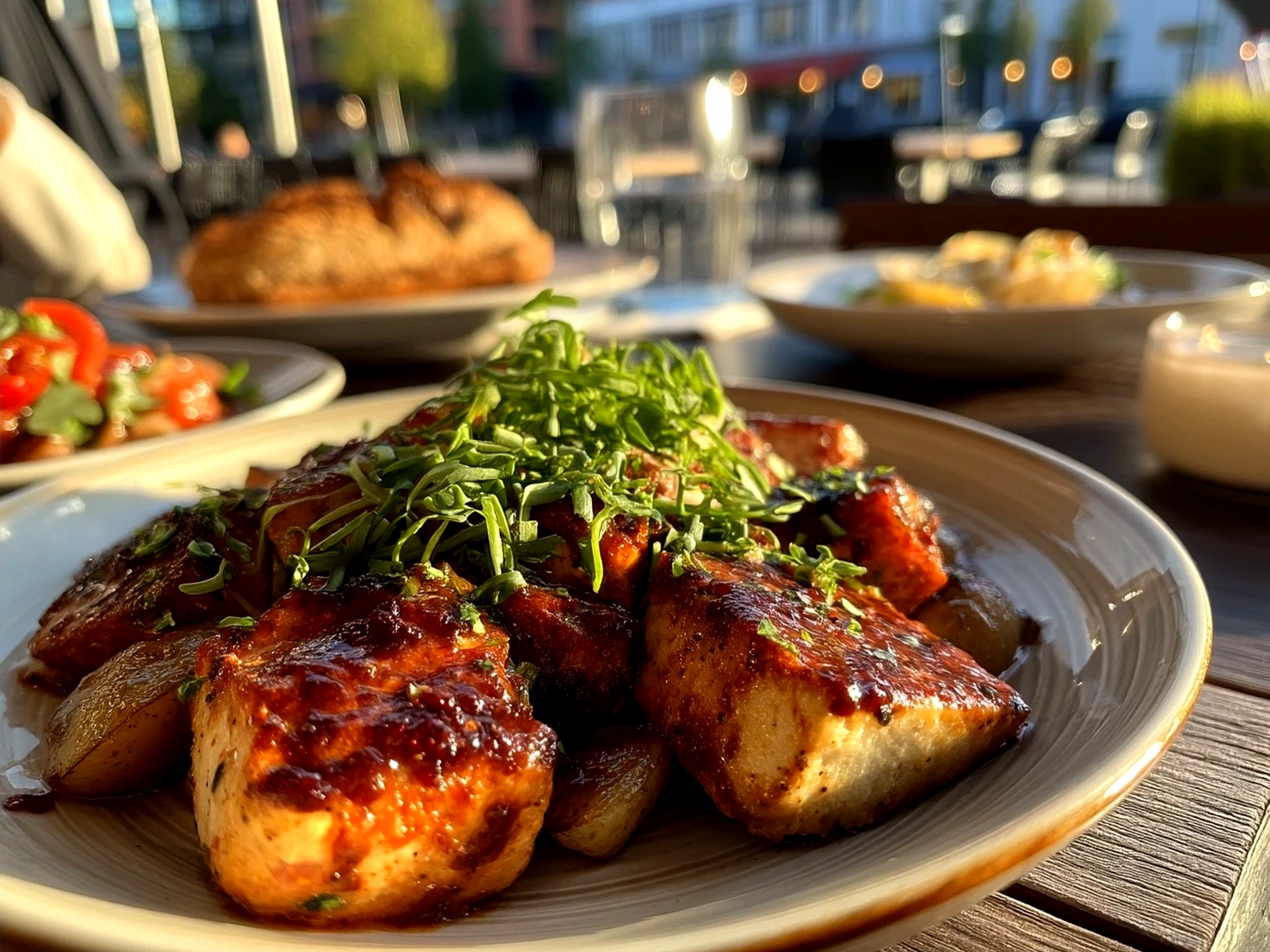 Served Buffalo Chickpea Wraps on a plate, ready to enjoy