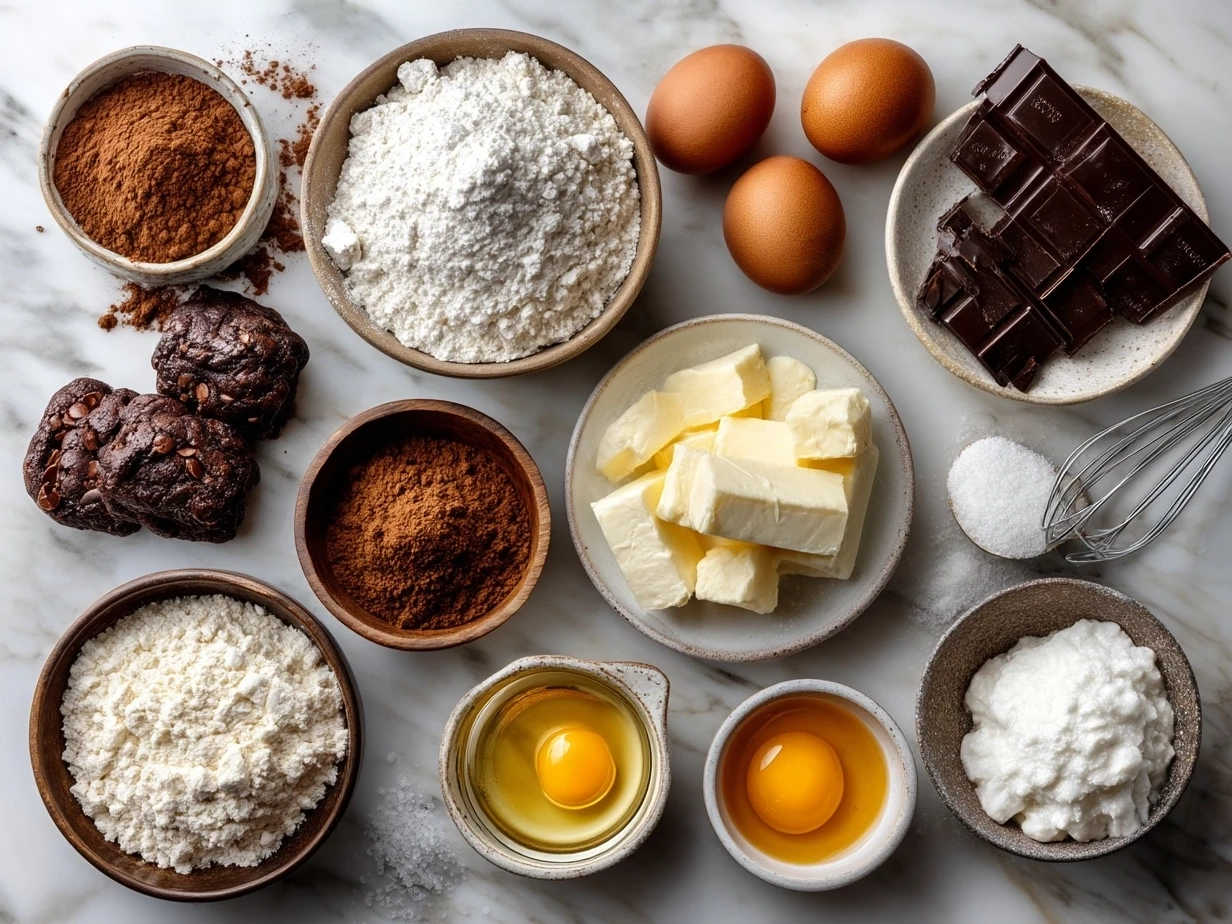 Ingredients for Chocolate-Filled Nutella Crescent Rolls including crescent dough, Nutella, nuts, and coconut oil