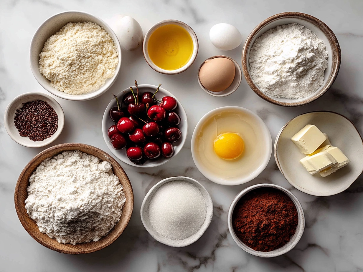 Ingredients for Chocolate Covered Cherry Cupcakes