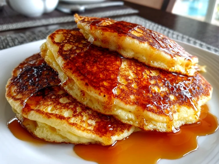 Delicious homemade chai spiced pancakes on a white plate