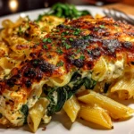 Homemade Baked Feta Pasta with Spinach