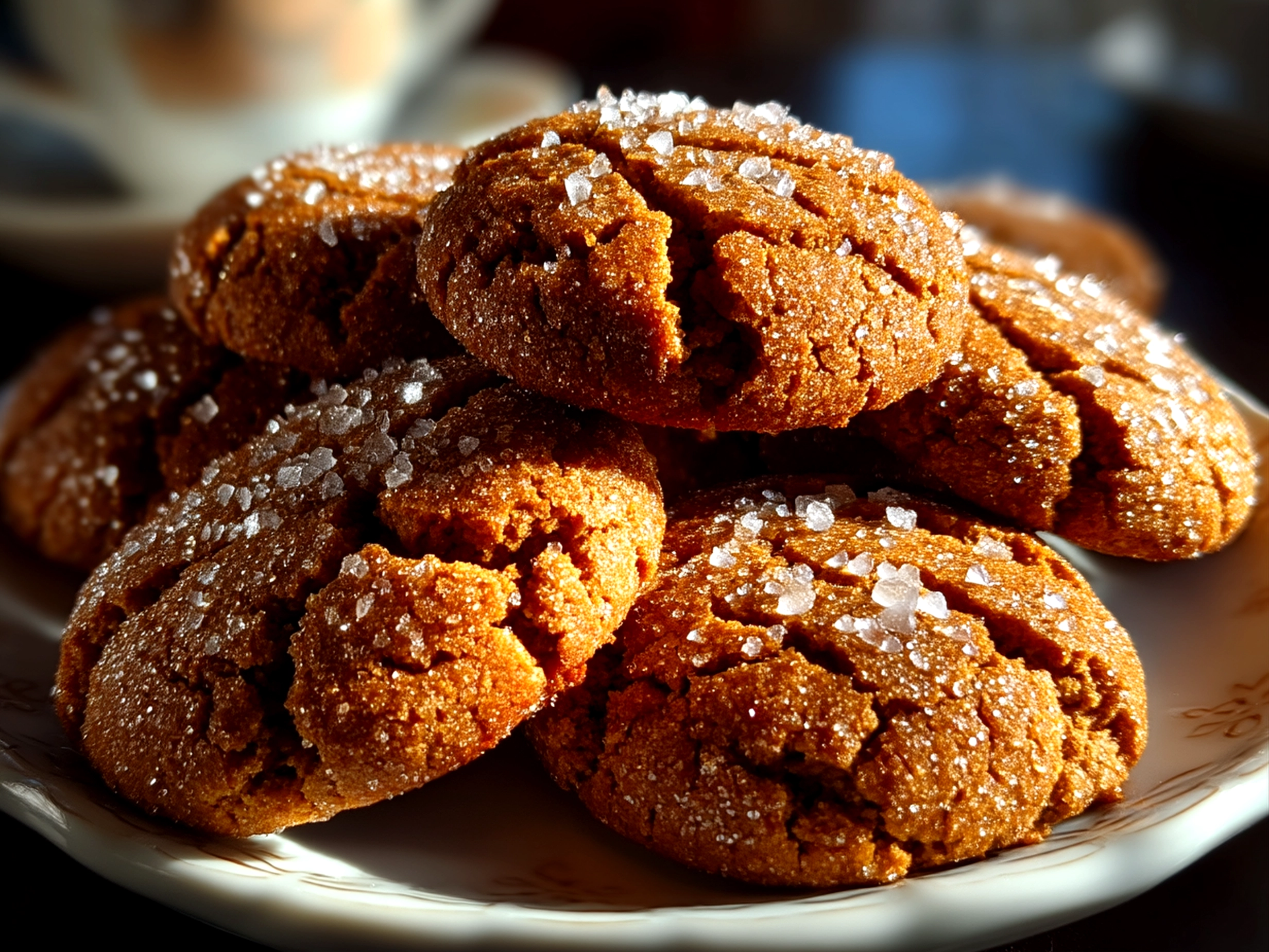 Slight angle close-up of finished comforting gingerbread protein snacks