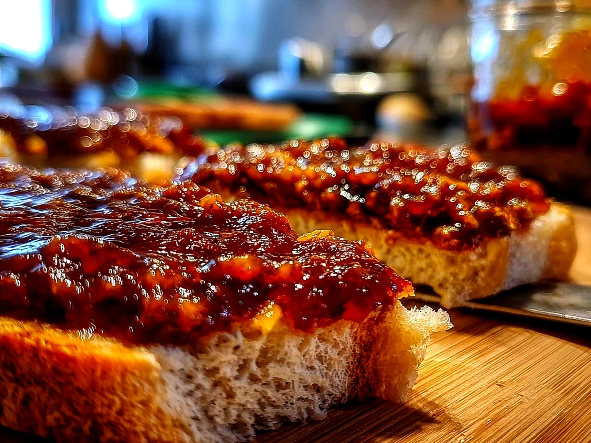 A finished serving of Sloppy Joes sandwich on a rustic plate
