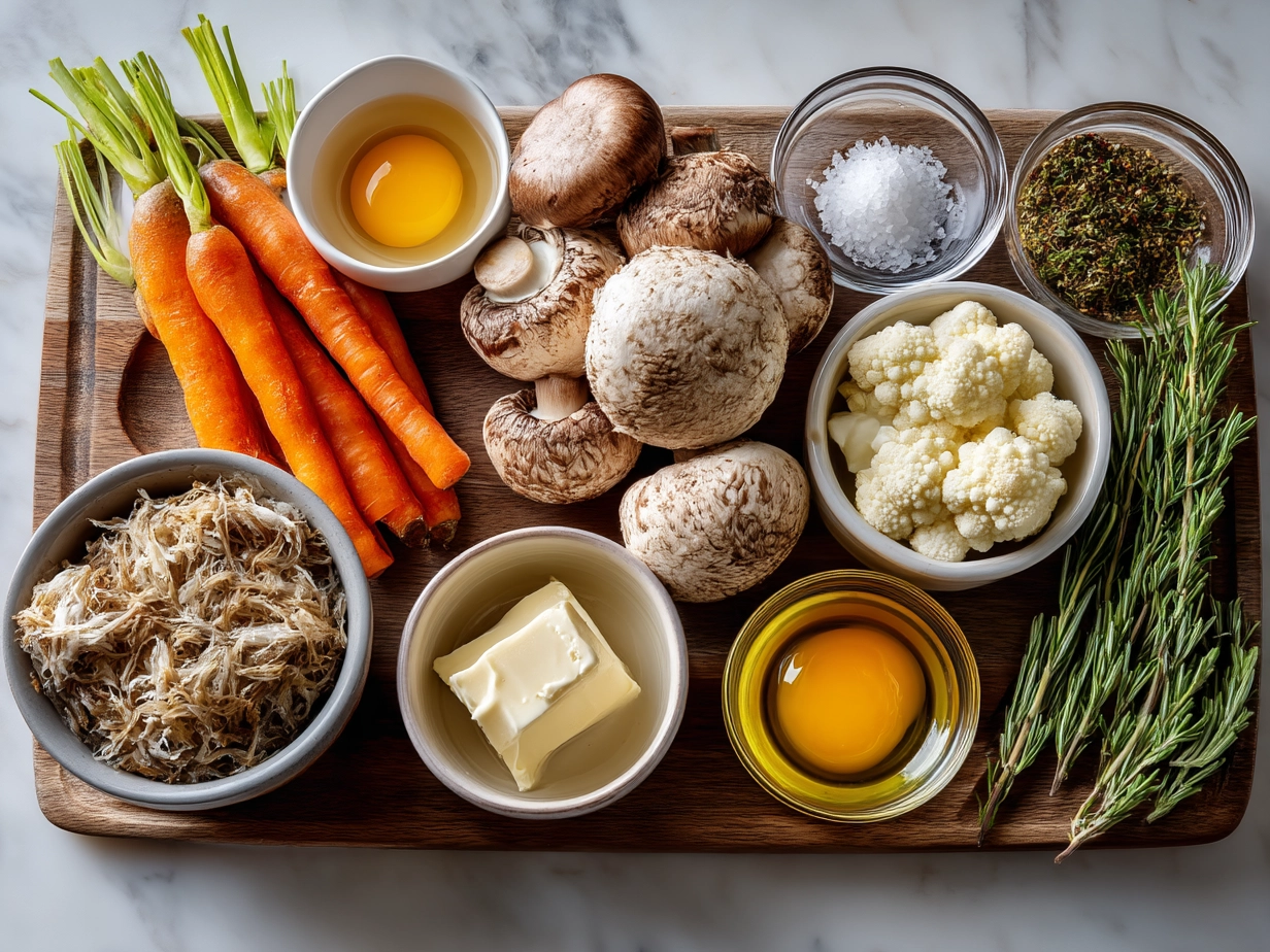 Ingredients for Veggie Sheet Pan Hash neatly arranged on a countertop