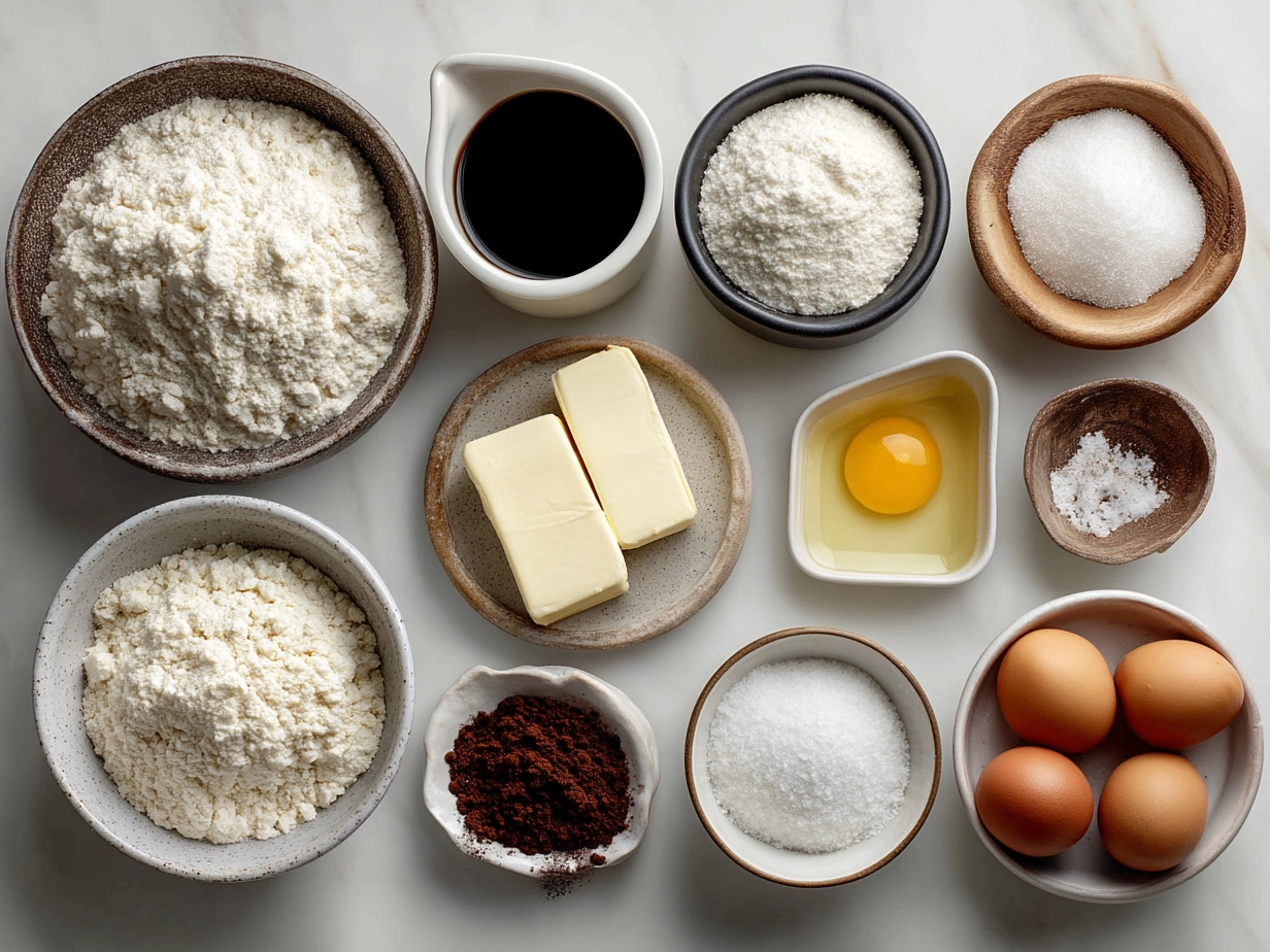 Ingredients for Breakfast Pillsbury Crescent Rolls including eggs, cheese, bacon, bell peppers, and crescent roll dough