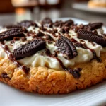 Freshly prepared Cookies Cream Skillet Cookie